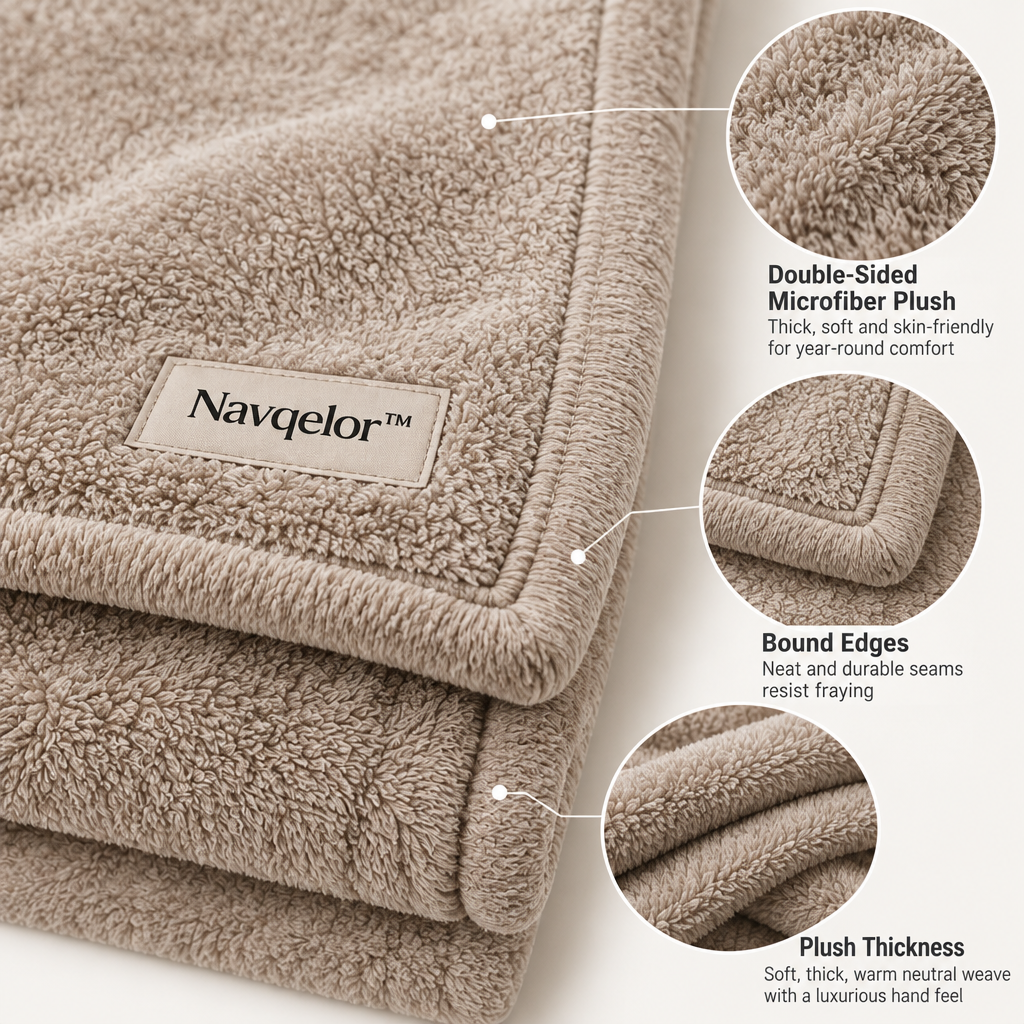 Navqelor™ Plush Bed-End Throw Blanket image 3