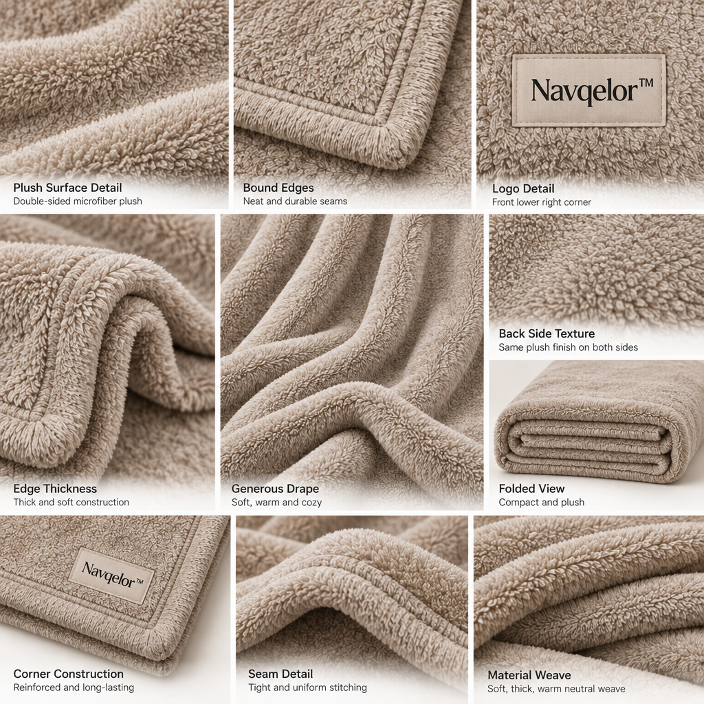 Navqelor™ Plush Bed-End Throw Blanket image 5