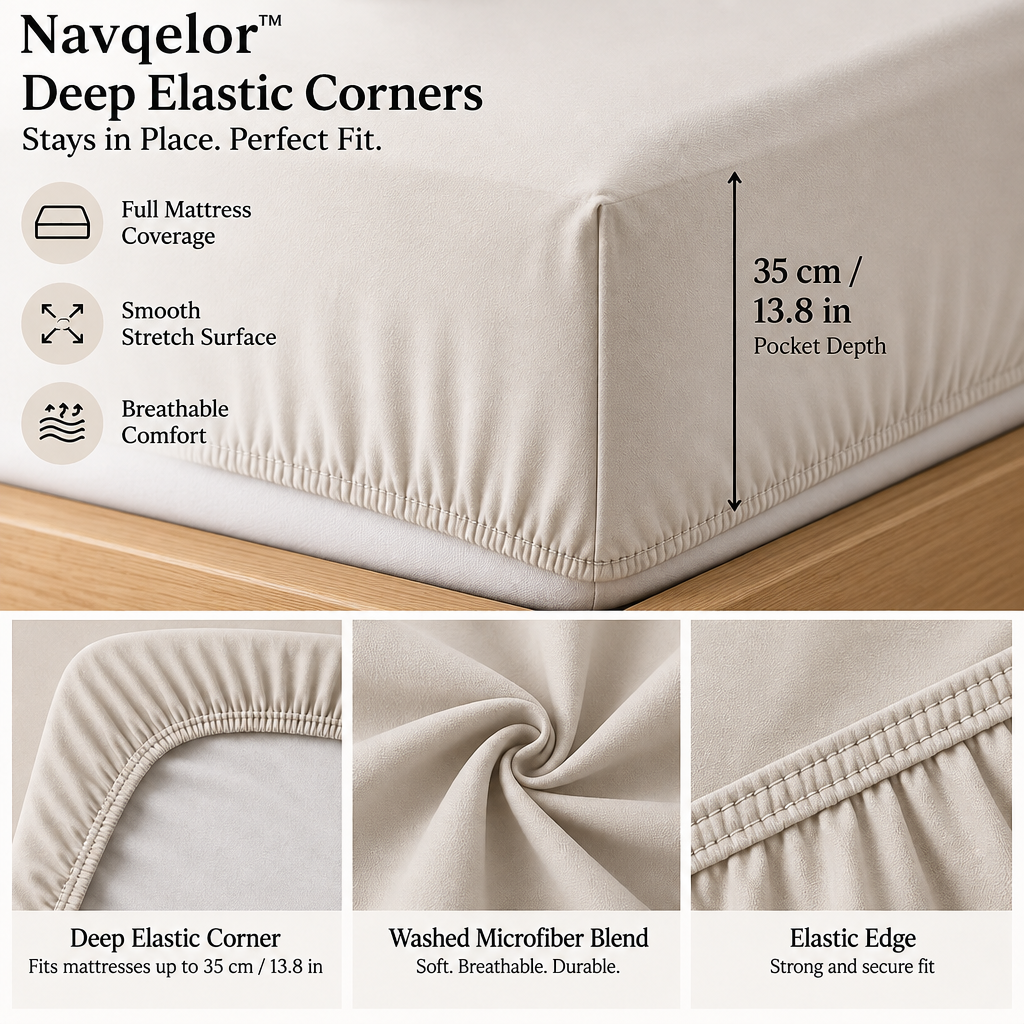 Navqelor™ Breathable Fitted Bed Sheet image 3