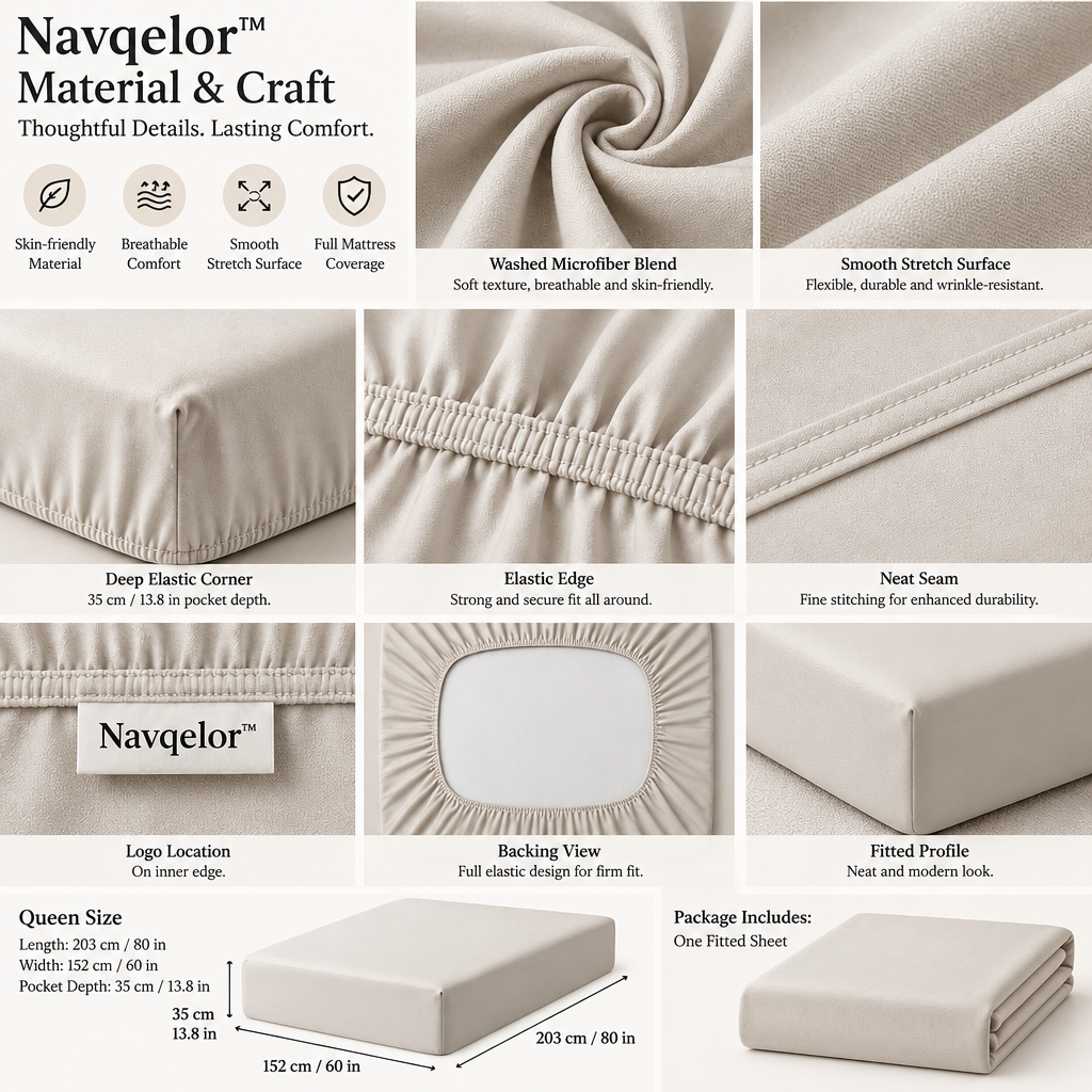 Navqelor™ Breathable Fitted Bed Sheet image 5