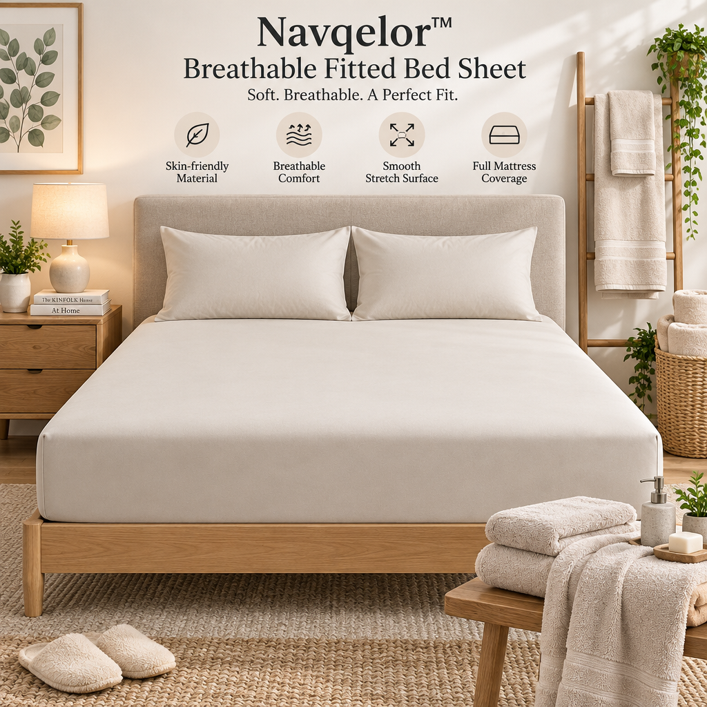 Navqelor™ Breathable Fitted Bed Sheet image 6
