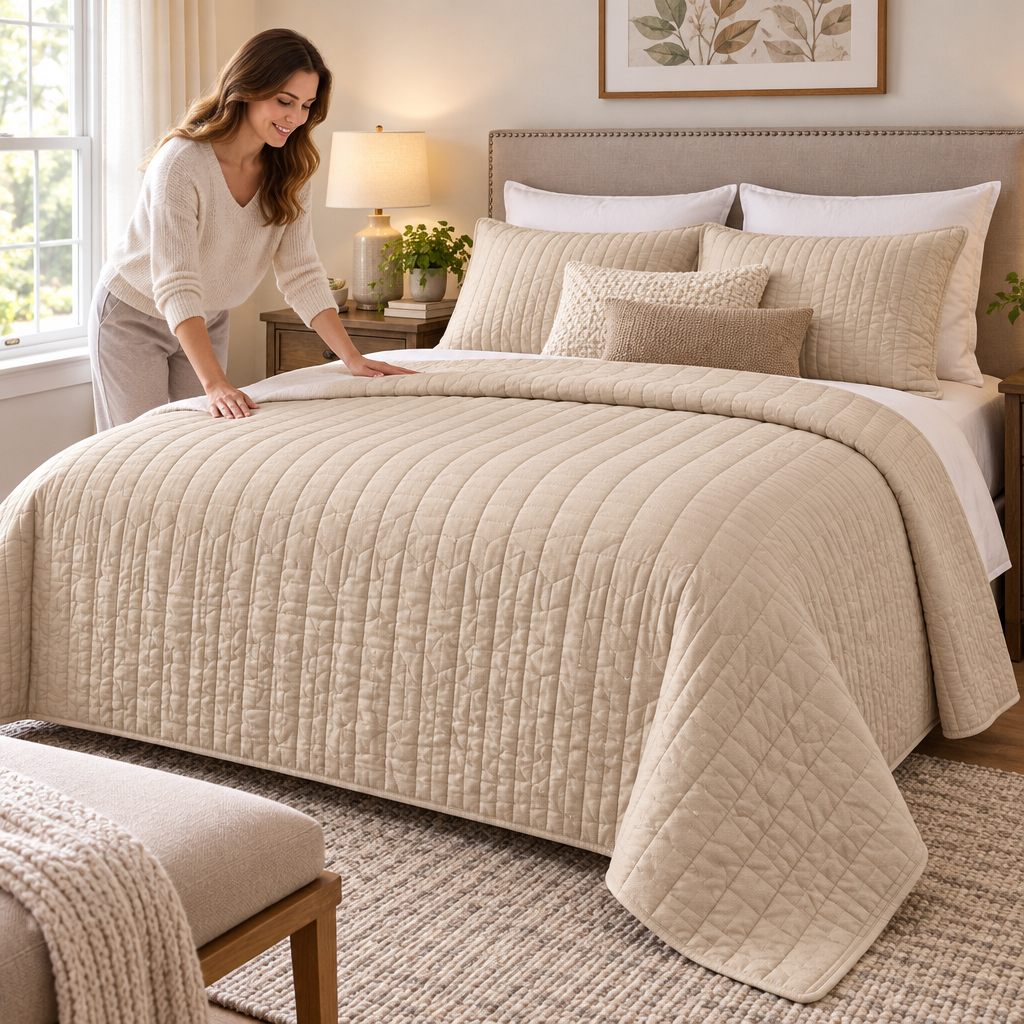 Navqelor™ Quilted Warm Bedspread image 4