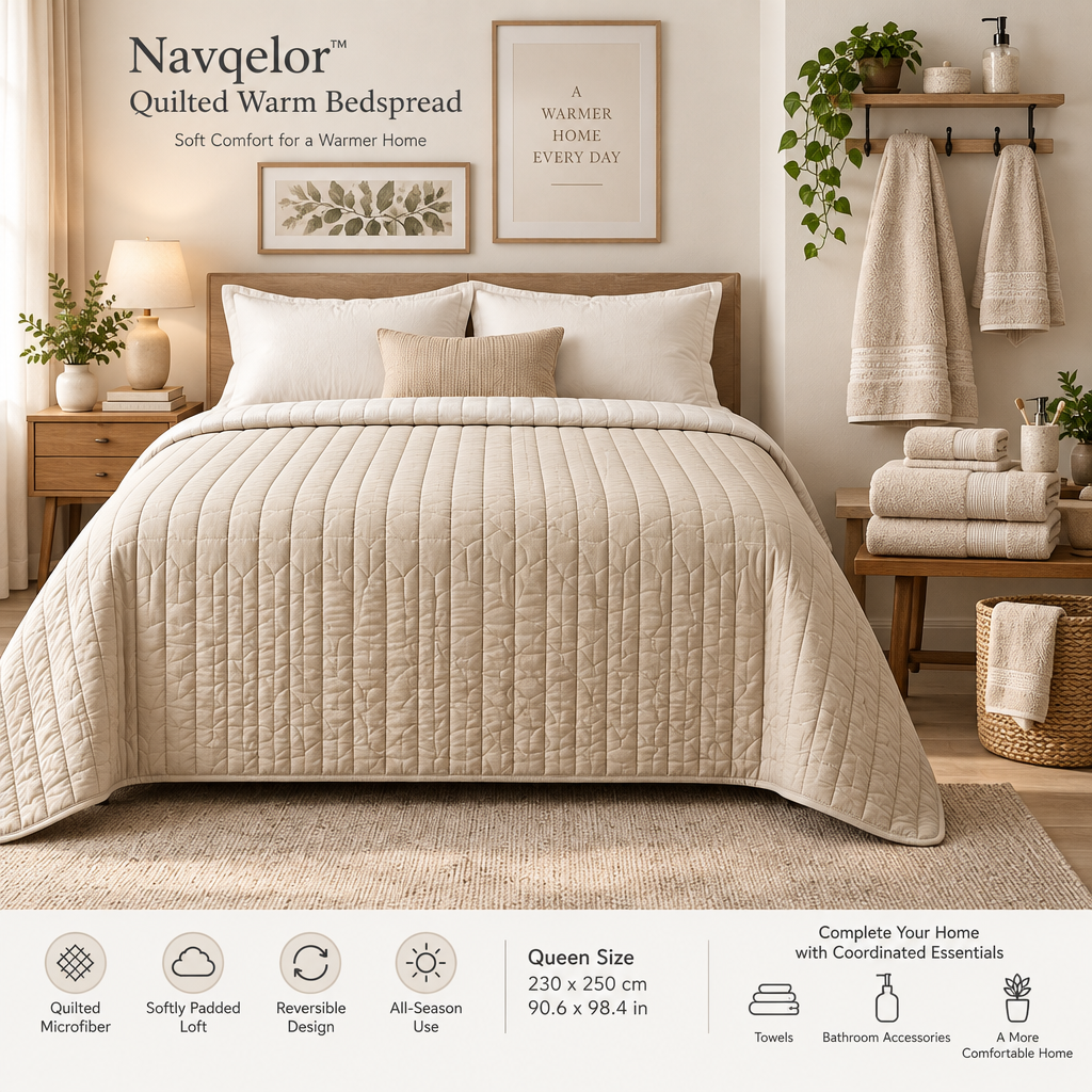 Navqelor™ Quilted Warm Bedspread image 6