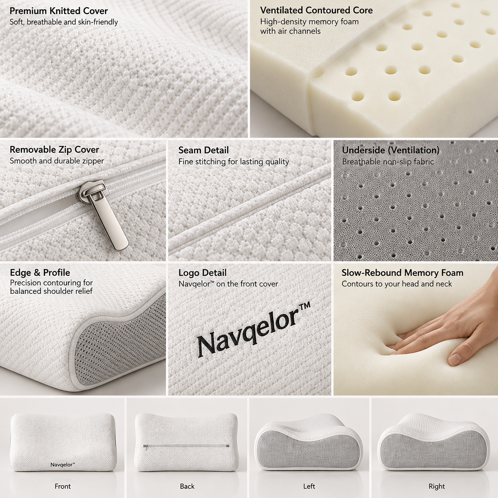 Navqelor™ Slow-Rebound Memory Foam Pillow image 5