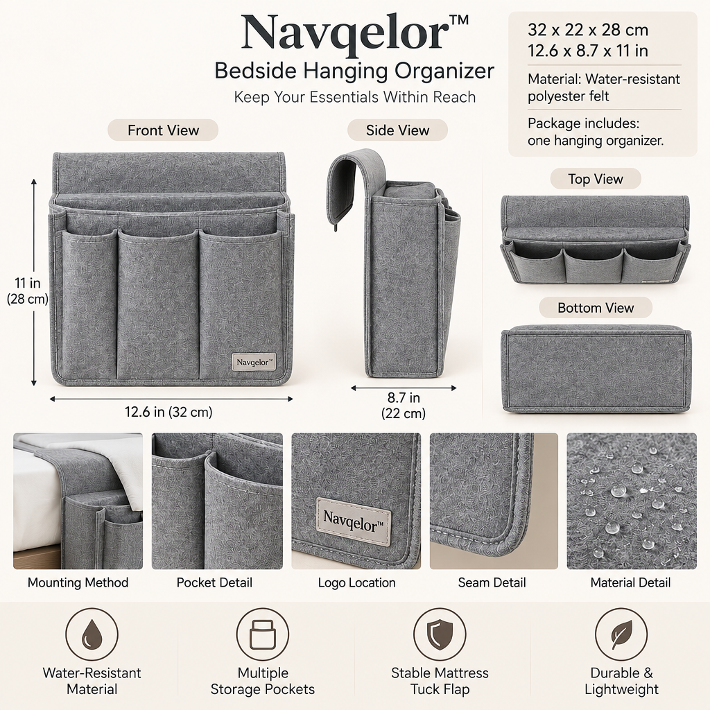 Navqelor™ Bedside Hanging Organizer image 6