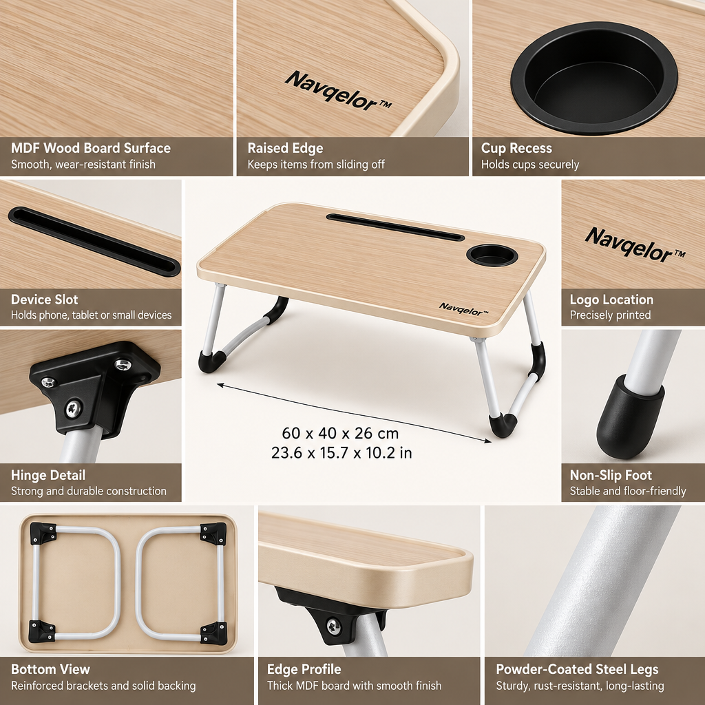 Navqelor™ Multi-Function Folding Bed Tray Table image 5