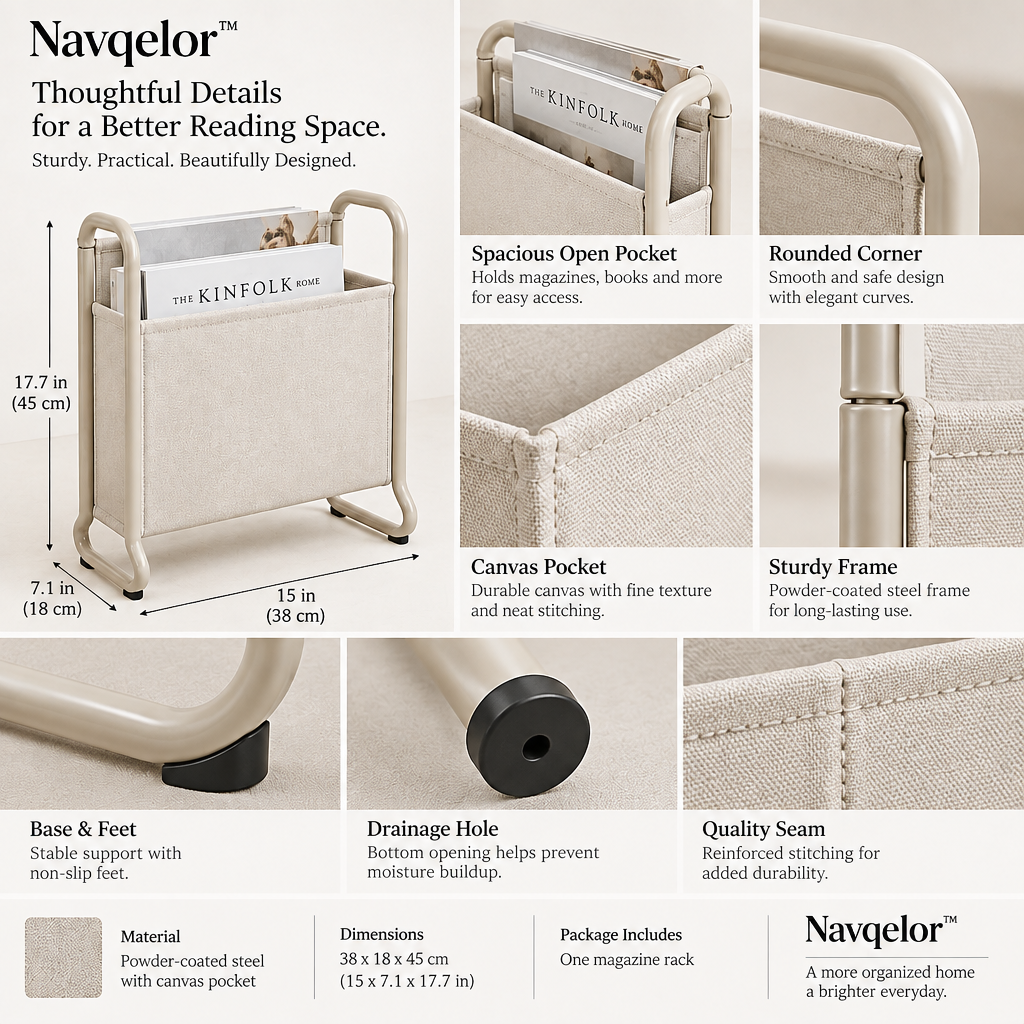 Navqelor™ Bedside Magazine Rack image 3