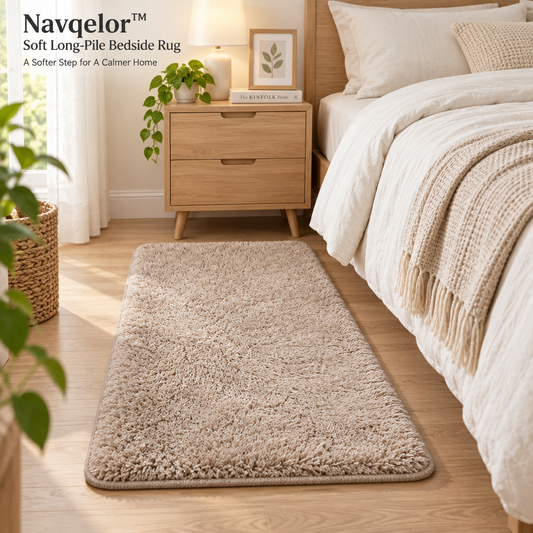 Navqelor™ Soft Long-Pile Bedside Rug image 1