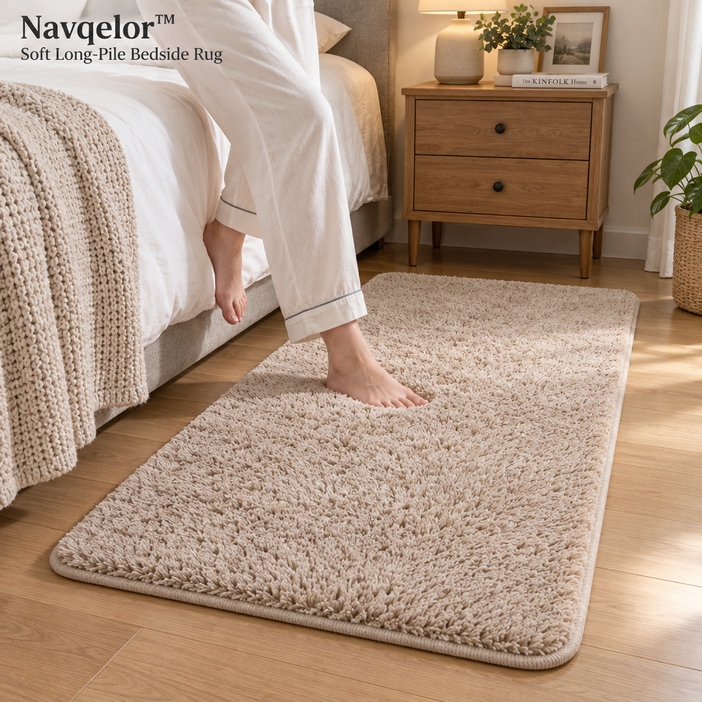 Navqelor™ Soft Long-Pile Bedside Rug image 4