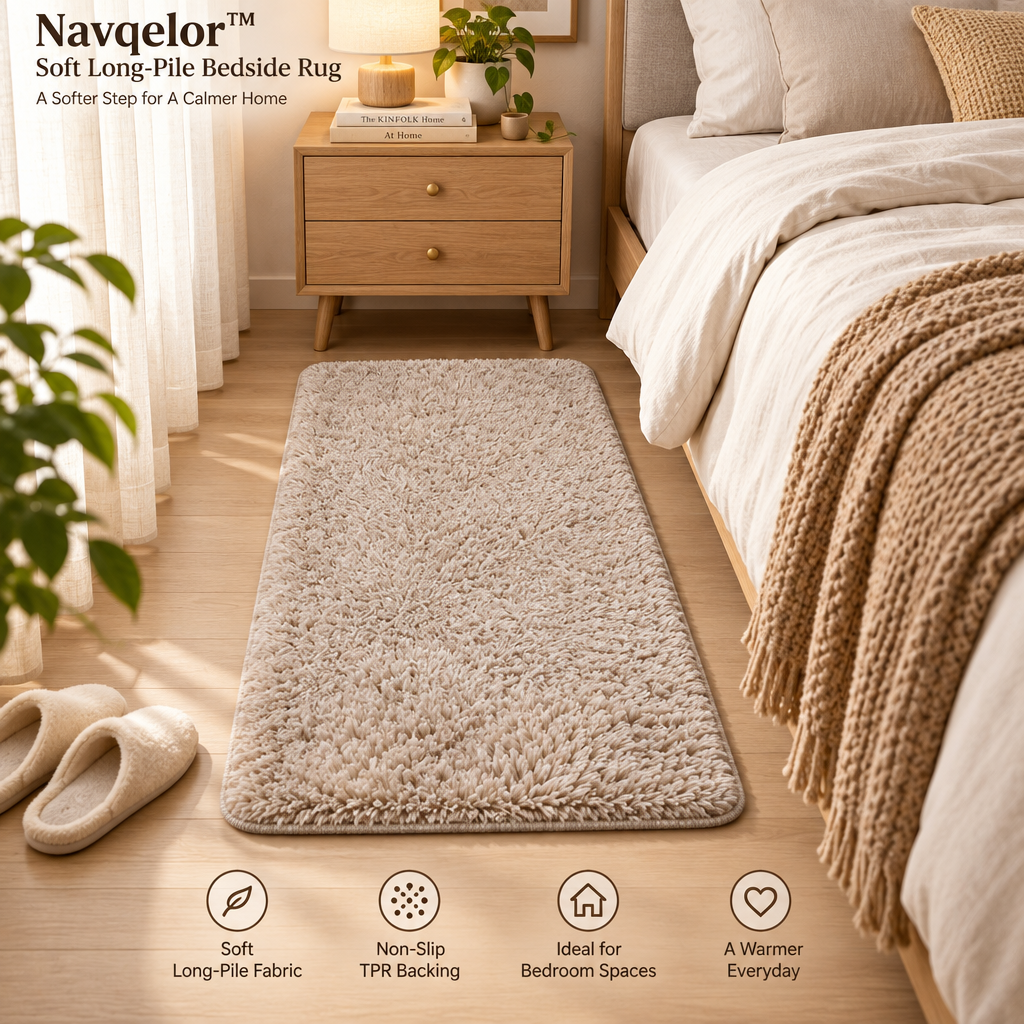 Navqelor™ Soft Long-Pile Bedside Rug image 6