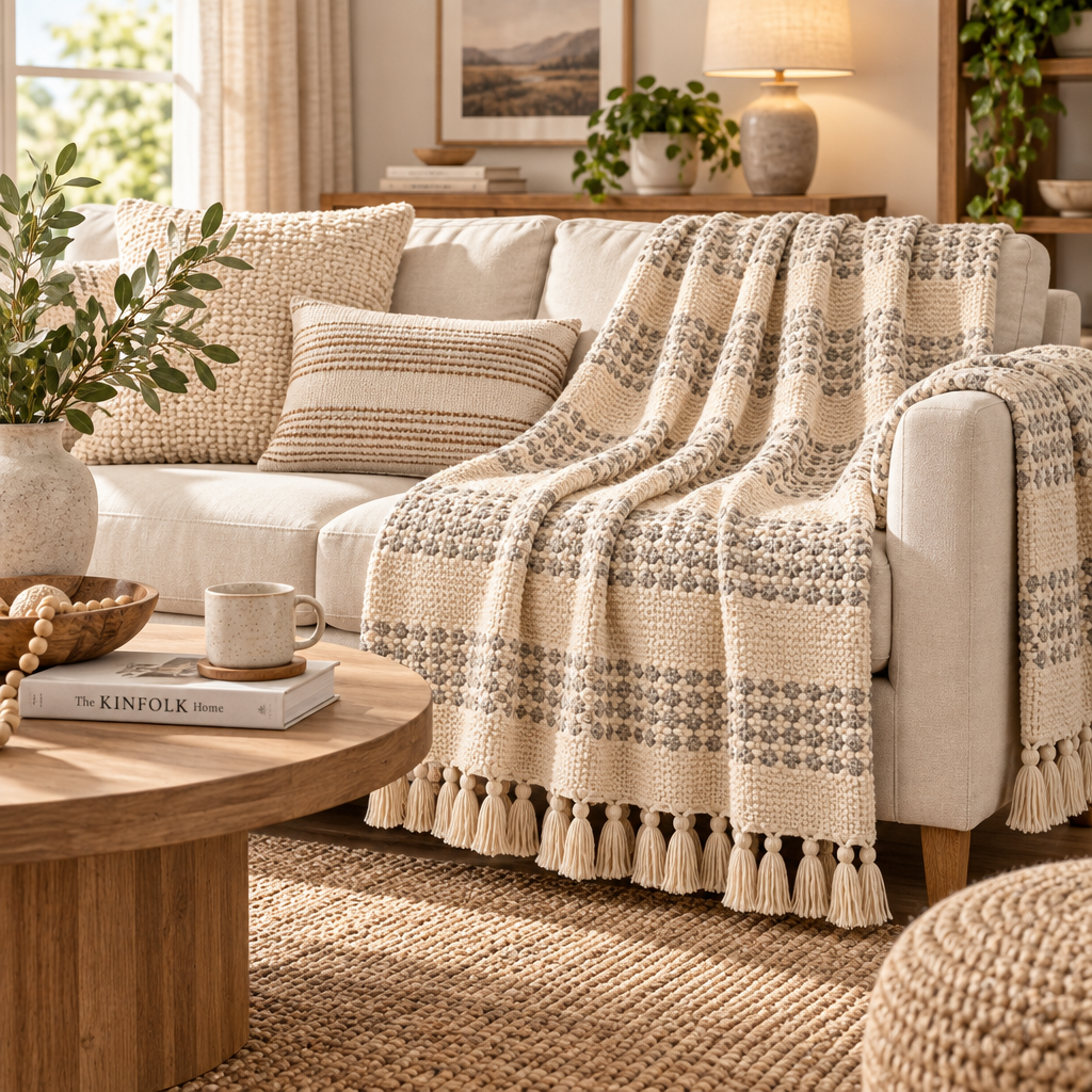 Navqelor™ Woven Tassel Decorative Throw image 6