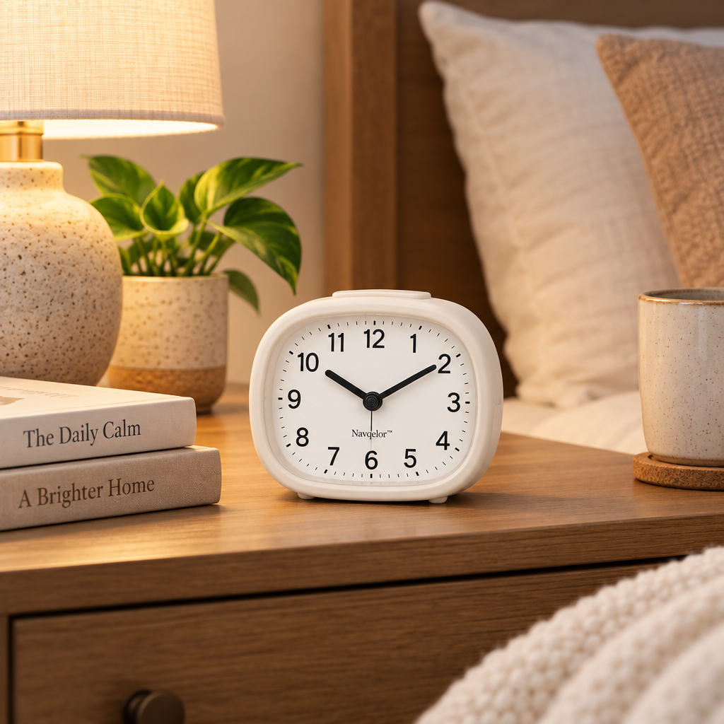 Navqelor™ Silent Bedside Alarm Clock image 6